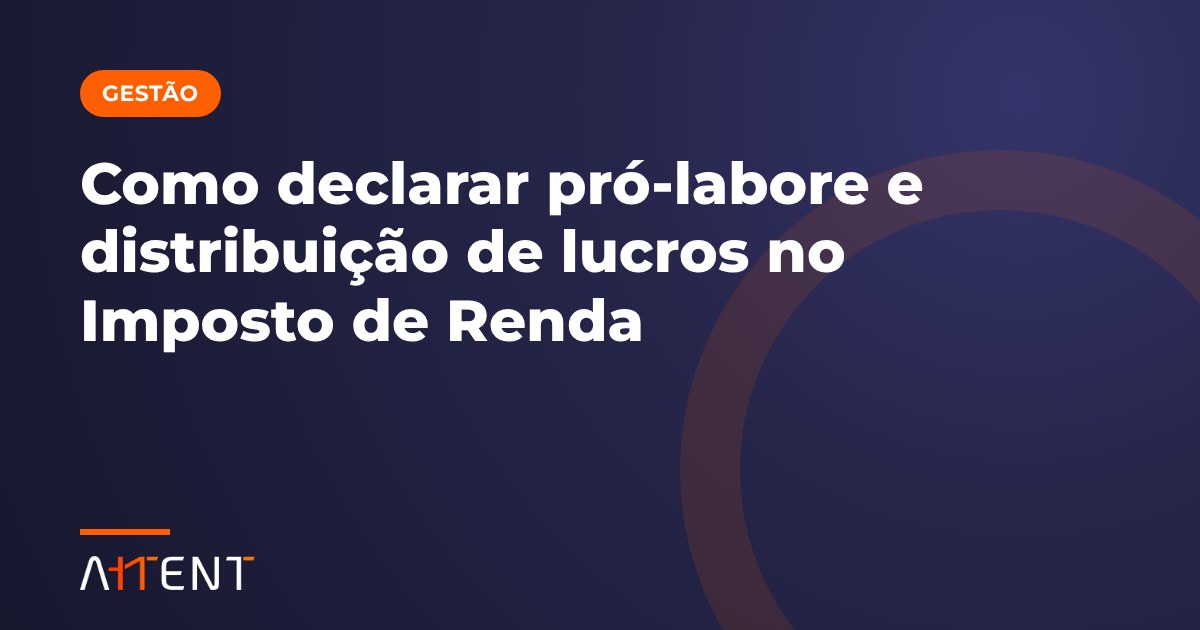 Como declarar distribuição de lucros no IR